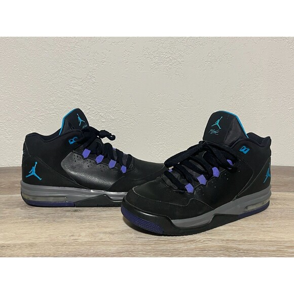 Jordan Flight Series Sports Shoes Black Blue Purple - Picture 9 of 10